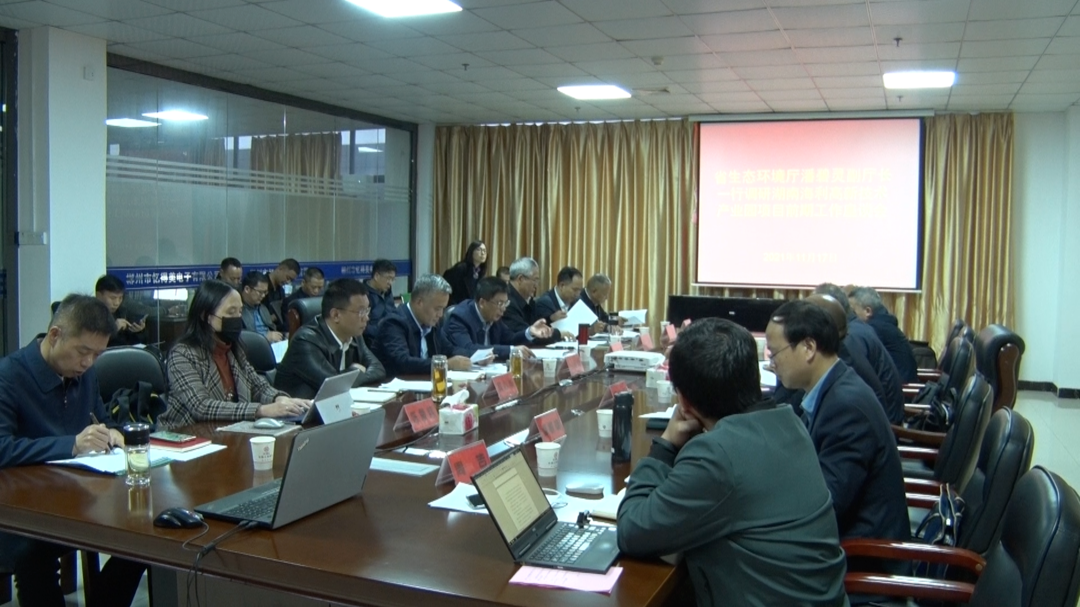 省生态环保厅来永兴县调研海利高新技术产业园项目