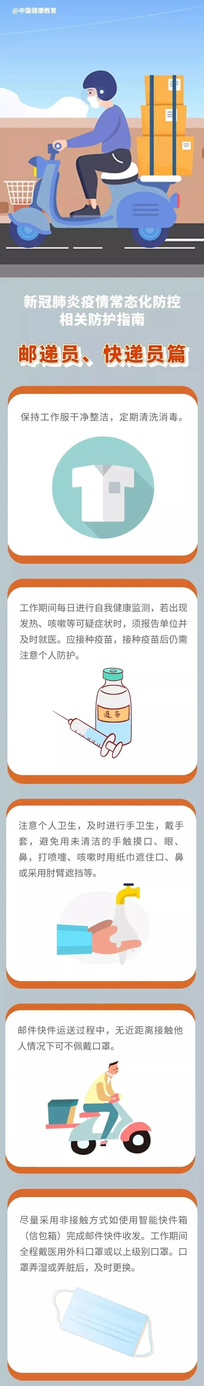 新冠肺炎疫情常态化防控防护指南之邮递员、快递员篇