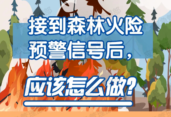 森林草原防火季 | 图说：接到森林火险预警信号后，应该怎么做？