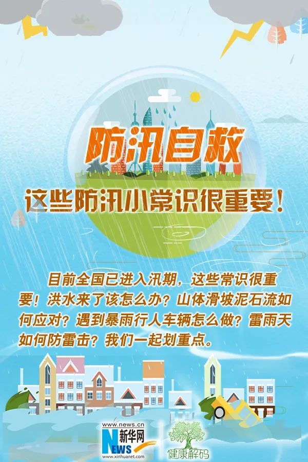 科普 | 防汛自救！这些防汛知识请收好