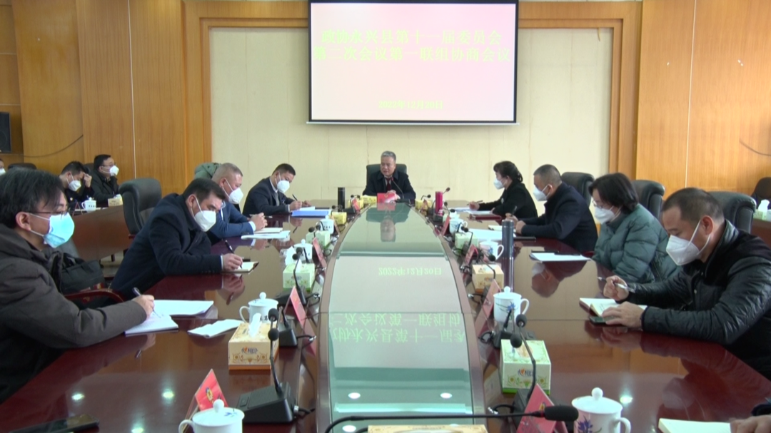 刘朝晖 宾心华等领导参加永兴县政协十一届二次会议联组协商会议