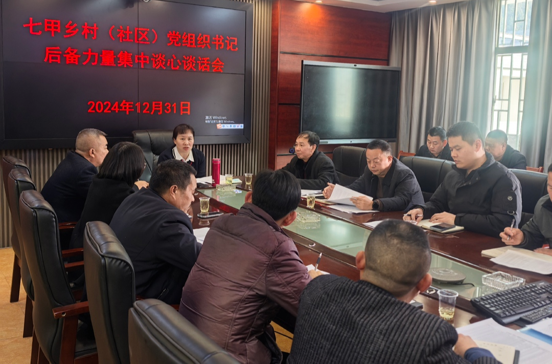 李玲华赴七甲乡调研村（社区）党组织书记后备力量培育储备情况