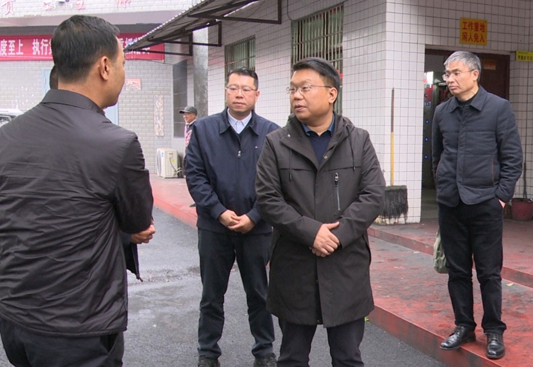 宾心华在马田镇调研安全生产工作