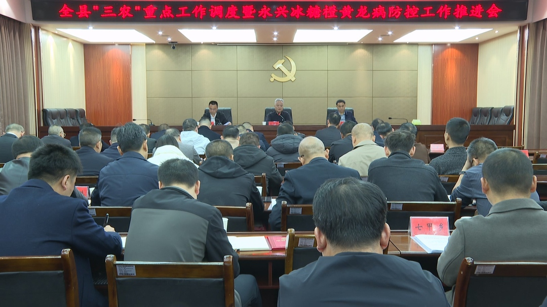 全县“三农”重点工作调度暨永兴冰糖橙黄龙病防控工作推进会召开