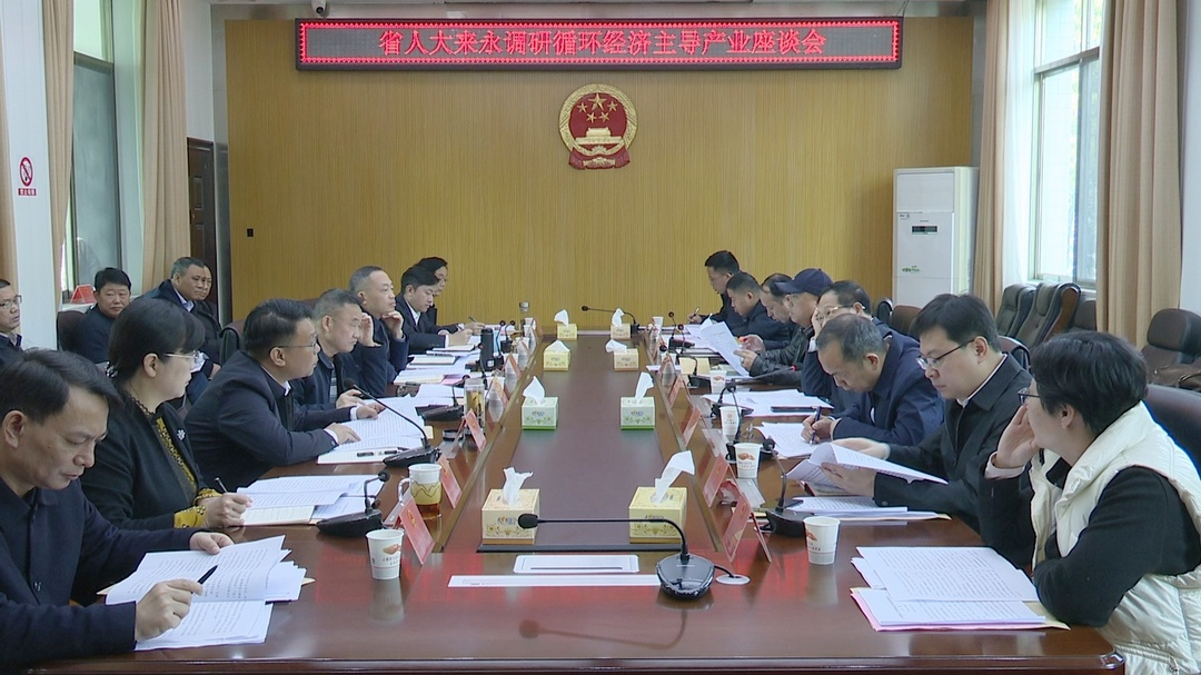 省人大财经委到永兴县开展加速发展循环经济主导产业专题调研