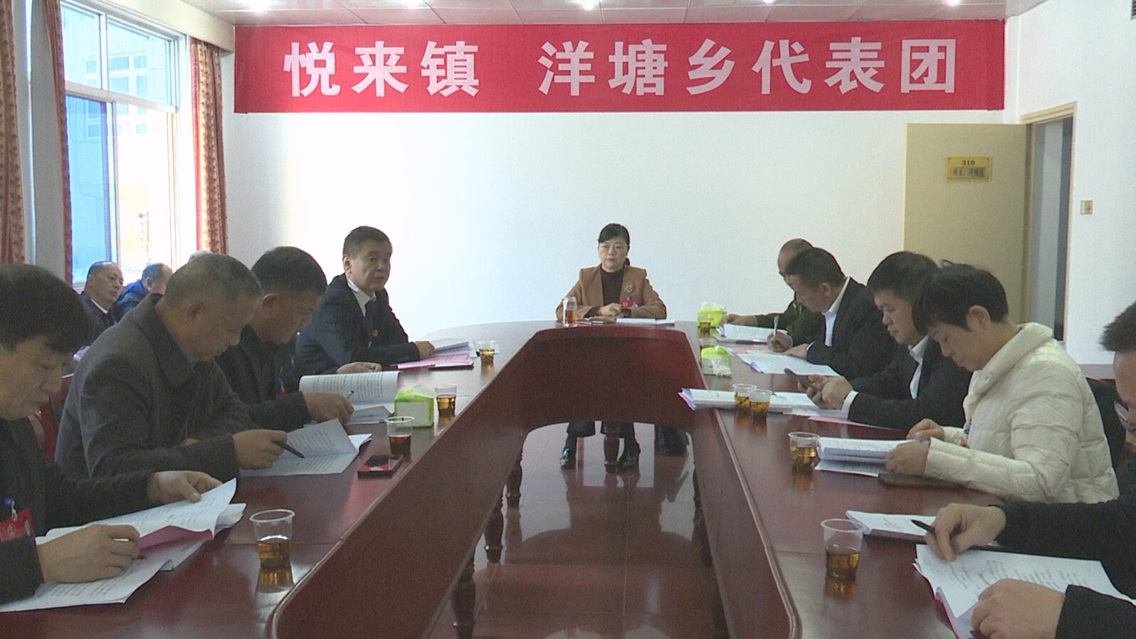 【聚焦两会】人大代表分组审议报告：王梅参加悦来、洋塘代表团审议