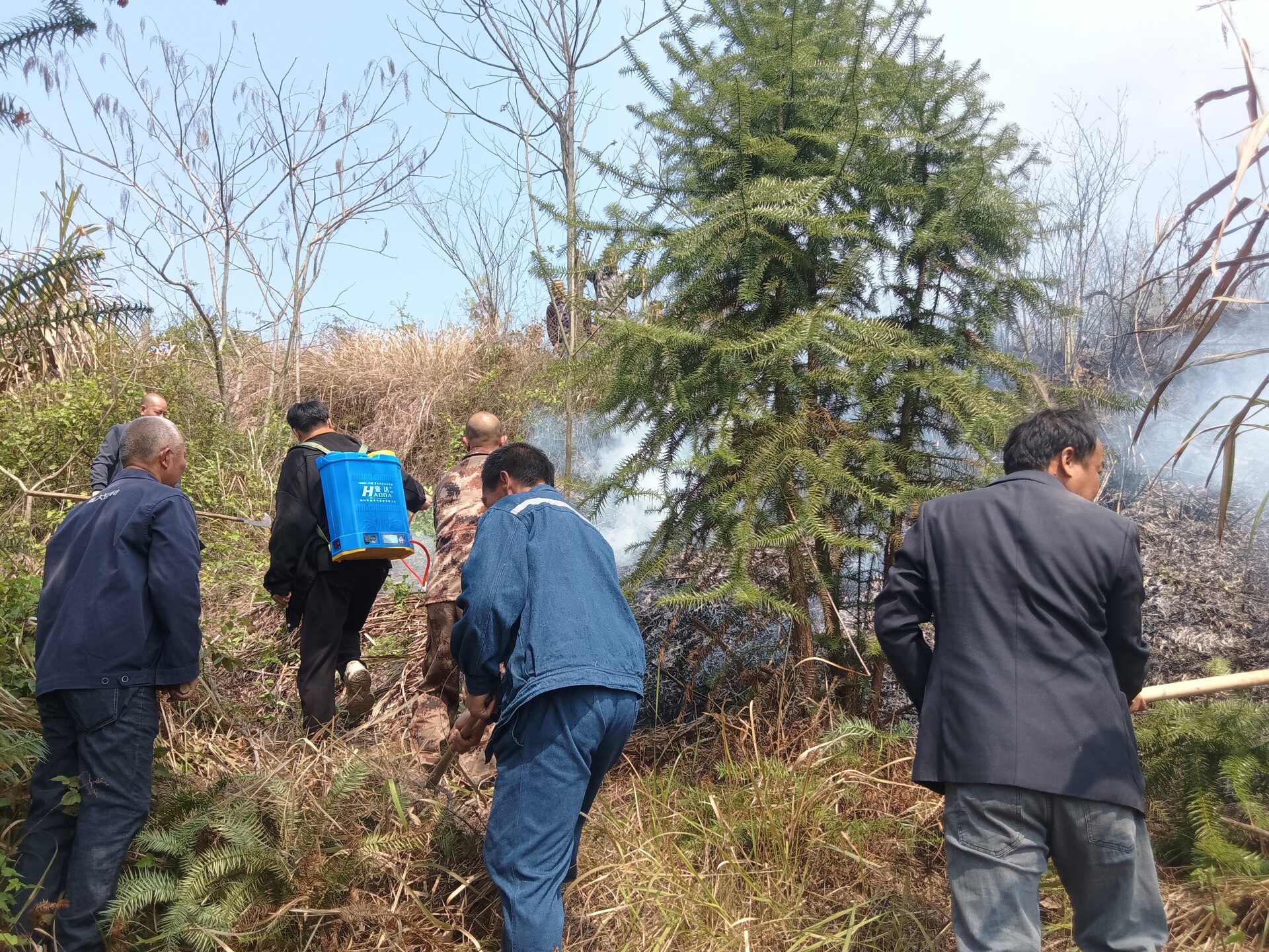 永兴县马田镇金华村开展森林防火实战演练，筑牢安全屏障