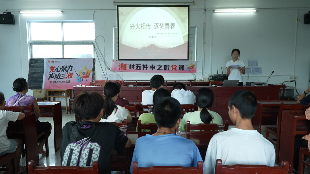 “湘”村微党课： “兴火成炬”选调生宣讲团走进黄泥镇石虎村