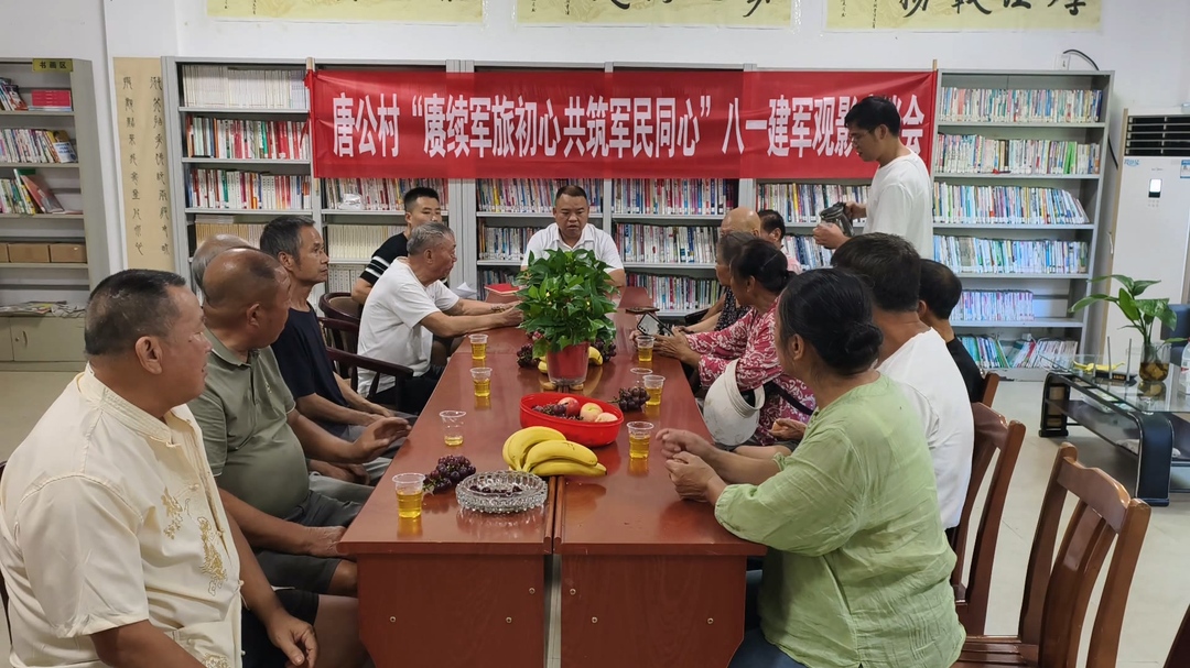 八一建军节:永兴县金龟镇唐公村召开观影座谈会