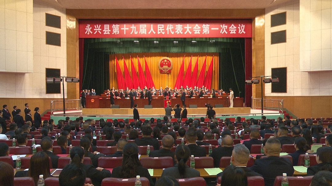 县十九届人大一次会议举行第三次全体会议