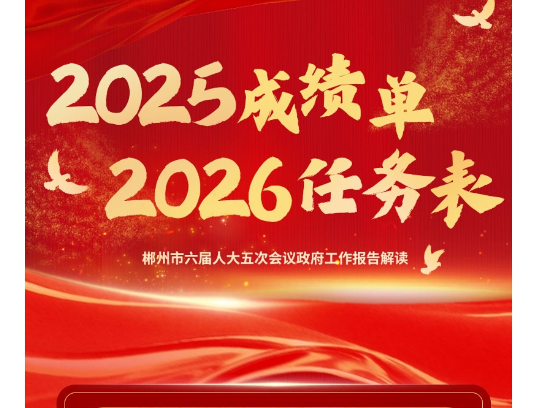 郴州市政府工作报告解读① | 2025年“成绩单” 2026年“任务表”