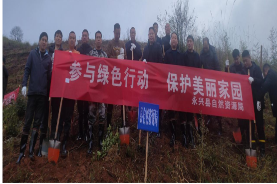 永兴县自然资源局：开展“参与绿色行动 保护美丽家园”义务植树活动